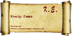 Kneip Emma névjegykártya